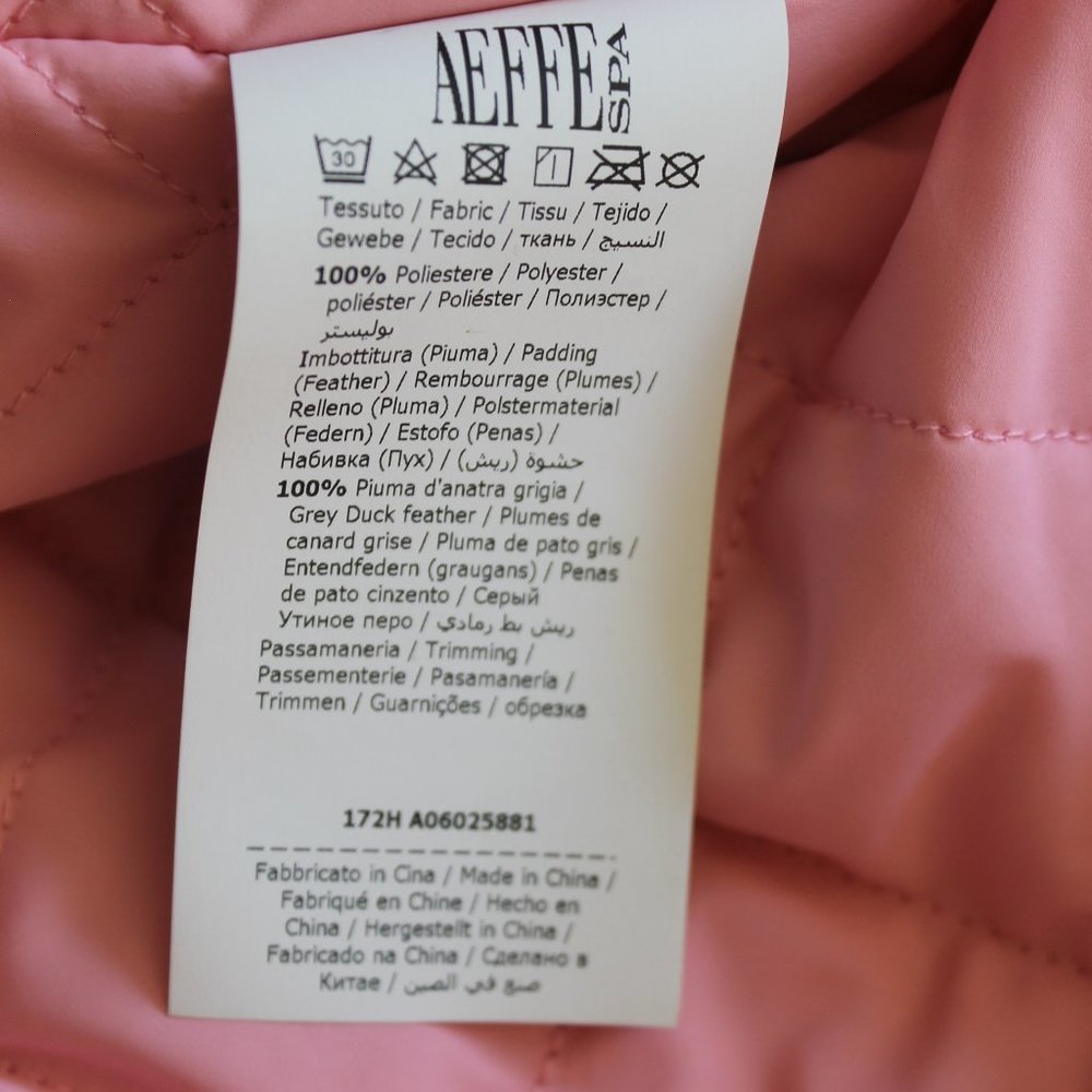 REDUCED MOSCHINO Boutique Pink Biker Puffer Jacket Asymmetrical Size M US 6 NEW - Picture 7 of 10